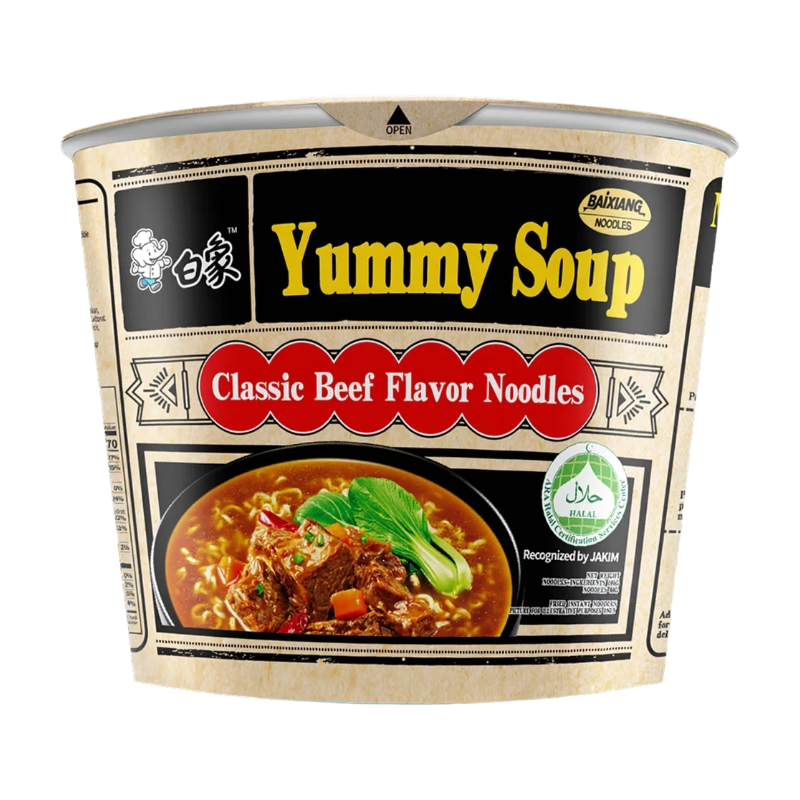 【Halal-Lebensmittel】 Bai Xiang Klassische Rindfleischnudelsuppe Eimer 107 g