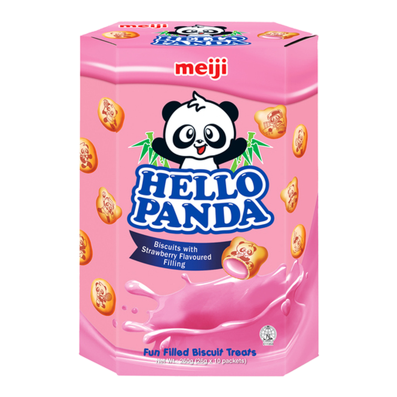 Hello Panda Koekjes met aardbeivulling XL 260 g