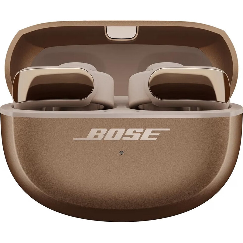Bose Ultra Open Earbuds mit Bluetooth und OpenAudio-Technologie, Clip-On-Kopfhörer, kabellose Open-Ear-Ohrhörer, immersives Audio, bis zu 48 Stunden Akkulaufzeit, Driftwood Sand – Limited Edition