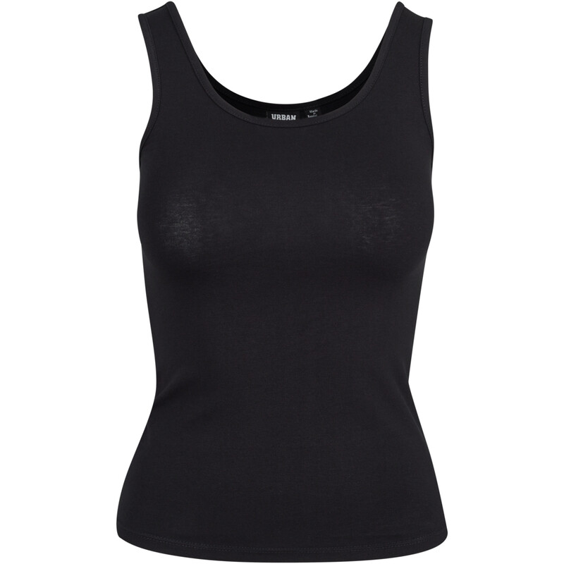 Urban Classics Damen 2er-Pack Basic Stretch Top Schwarz