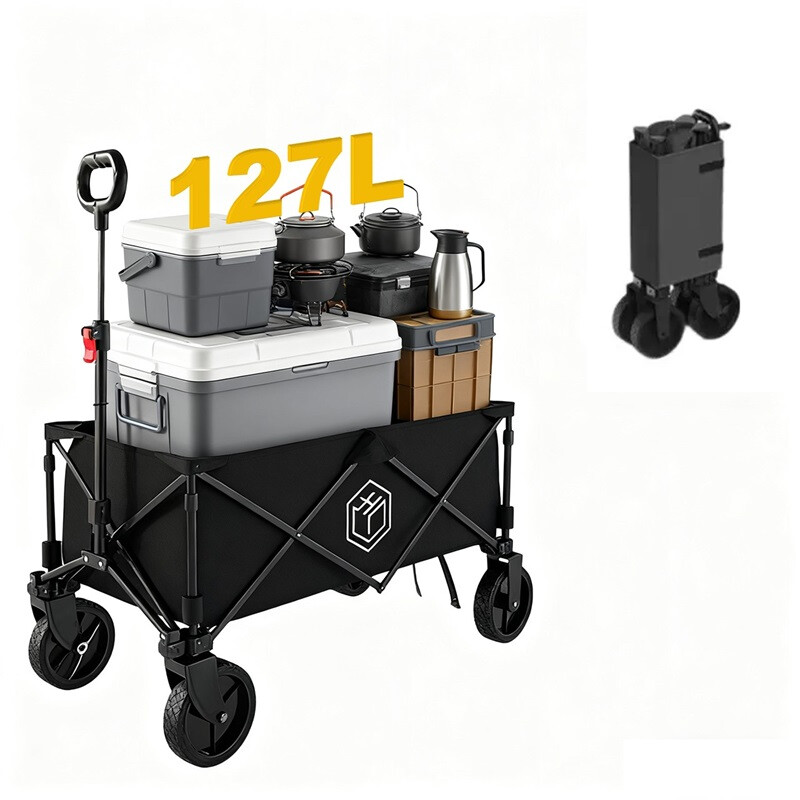 Outdoor Camping Cart- Collapsible - 200kg Capacity - Camping Trolley - Easy to Storag