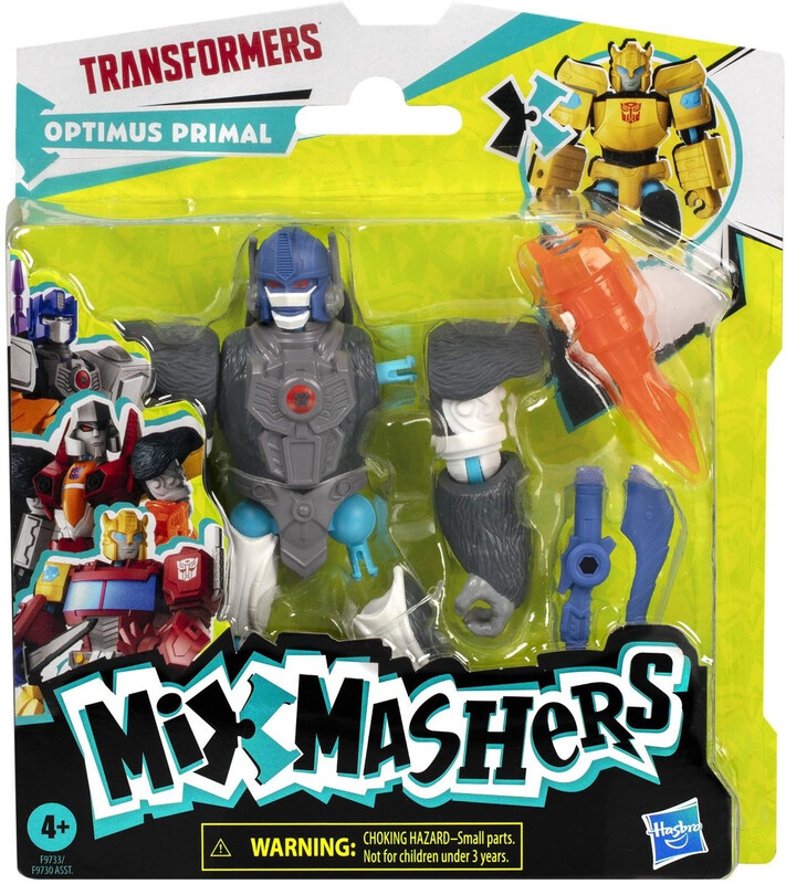 Hasbro MixMashers Transformers Optimus Primal actiefiguur - 12 cm, multicolor