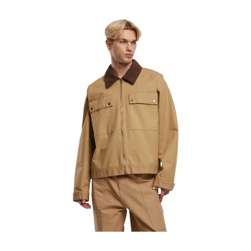 Urban Classics Herren Workwear Cotton-Jacket Unionbeige