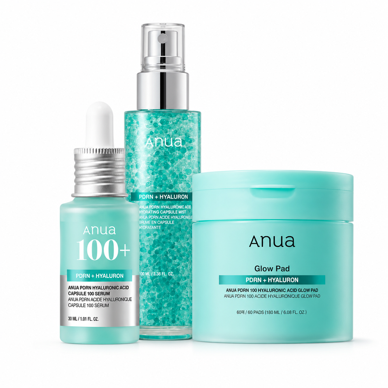 Anua PDRN en Hyaluron Glow Routine 3-Staps Set