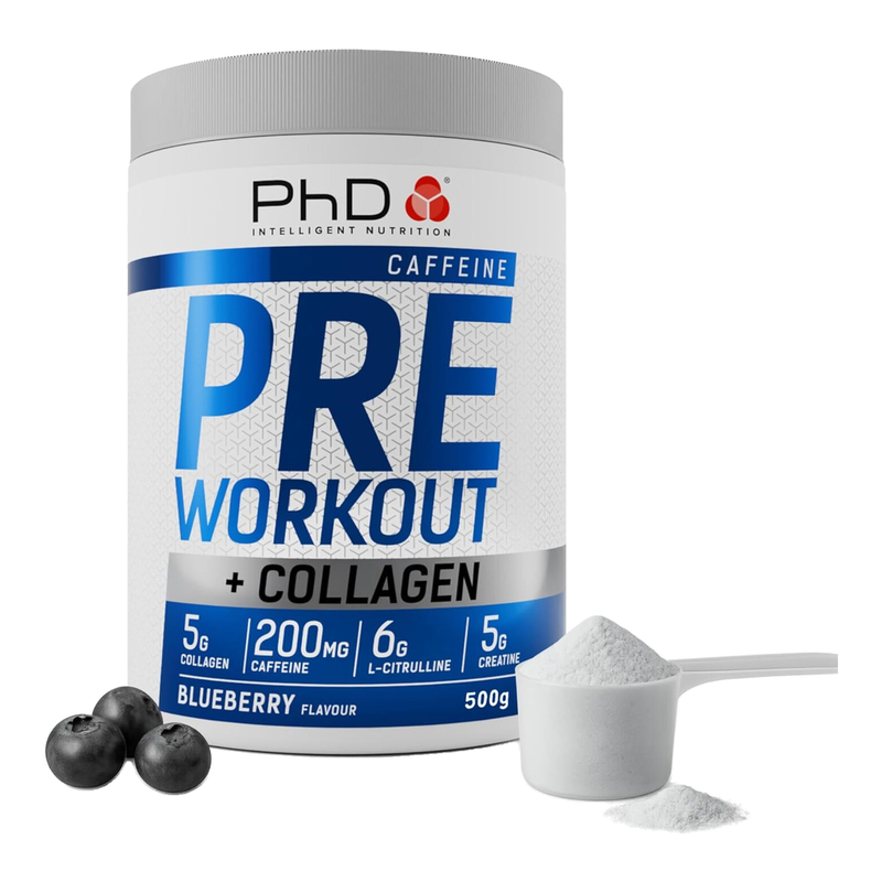 Phd Nutrition Phd Pre Workout Stim Pre-Workout Energy Support Powder Blueberry Flavour - 500G