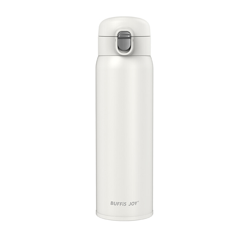 BUFFi5 JOY 316 Thermobecher aus Edelstahl, Ein-Touch-Deckel, 480 ml, weiß