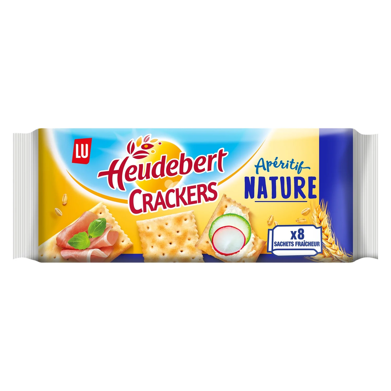 Biscuits Apéritifs Crackers Nature Heudebert Lu Le Paquet De 250 G