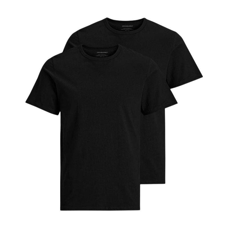 JACK&JONES Additionals Jacbasic T-shirt à Col Rond SS Lot de 2 Sans Étiquette Coupe Classique