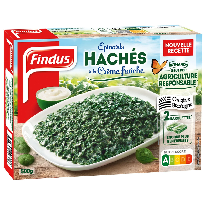 Findus épinards hachés à la crème fraîche