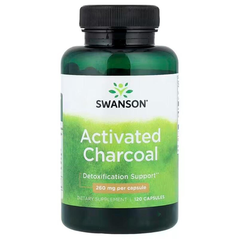 Activated Charcoal Digestive Detox 260 mg - 120 Capsules