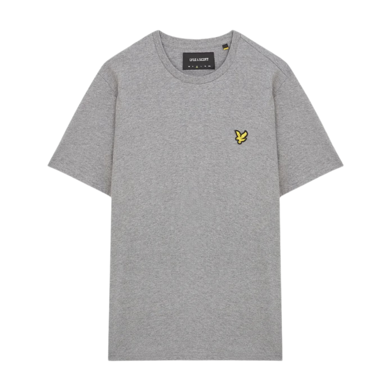 Men's Cotton Crew Neck T-Shirt - Mid Grey Marl