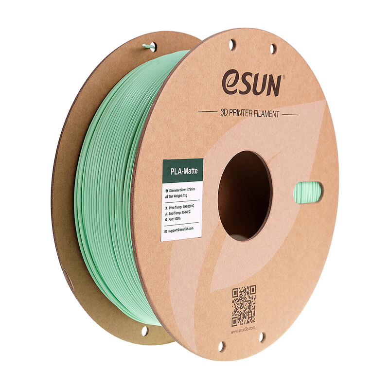 eSUN PLA-Matte 3D-Druck Filament 1,75 mm - Minzgrün 1 kg, Fortschrittliche matte Textur ordentlich aufgewickelt einfach zu bedienen 3D-Druckmaterial für FDM-Drucker