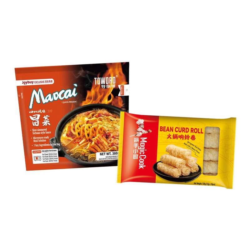 TOWORD Mao Cai 380 g + HAIDILAO Hot Pot Röllchen 120 g (enthält 12 Stück)