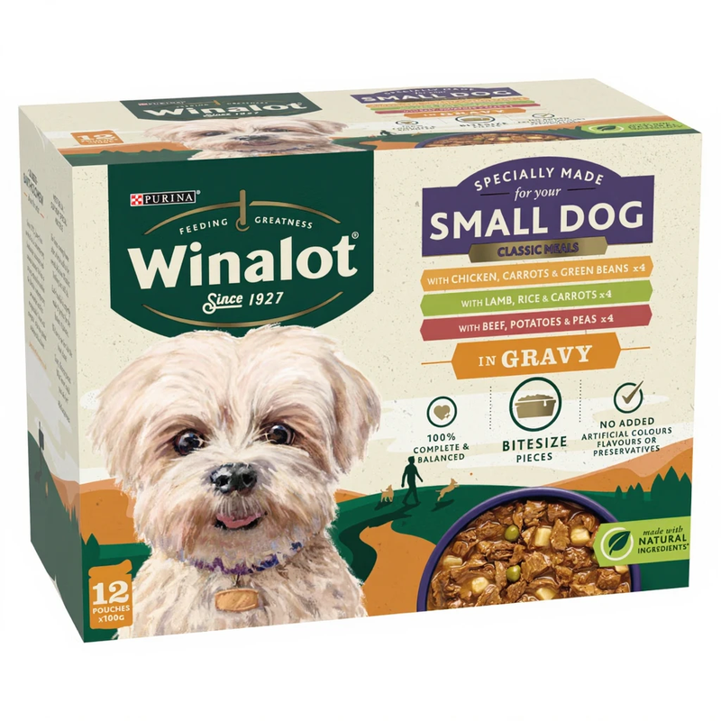 Small Dog Food Pouch Mixed in Gravy 12x100g