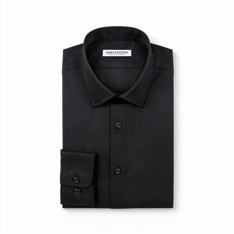 JAMES KINGDOM CVC Heren Katoenen Overhemd Zwart 42-XL