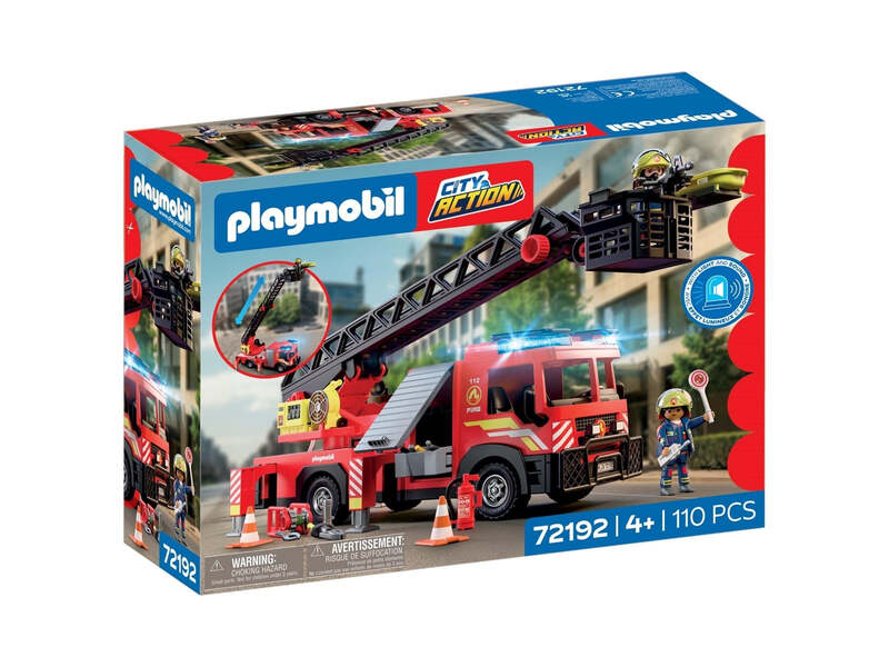 PLAYMOBIL City Action Feuerwehr‑Leiterfahrzeug Für Kinder ab 4 Jahren 72192
