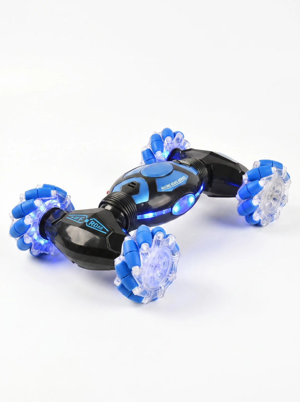 2,4 G Dual-Steuerung Gesten-Uhr RC Twist Stuntauto, 4WD All-Terrain Offroad-Driftfahrzeug, 360° Flip Kletterspielzeugauto mit LED-Lichtern …