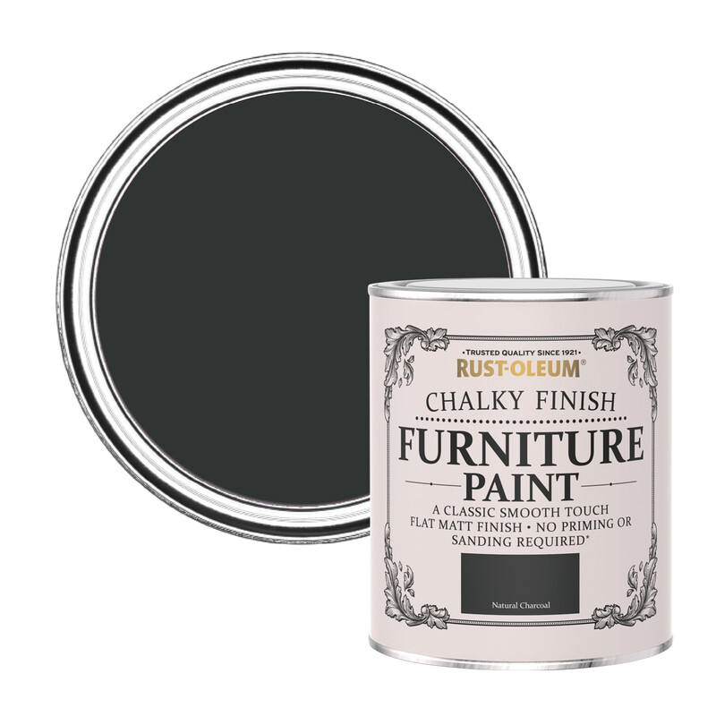 CHALKY FURNITURE PAINT NATURAL CHARCOAL 750ML