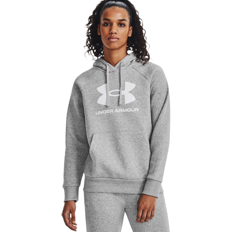 Under Armour Dames Ua Rival Fleece Big Logo HD Grijs Rival Collectie XS