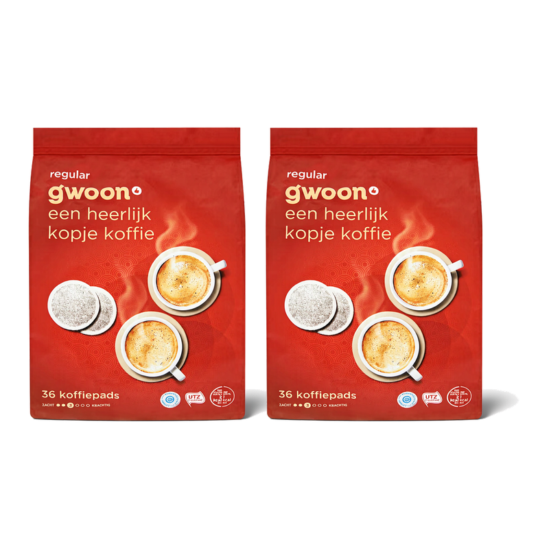 g'woon Dosettes de Café Torréfaction Classique - 36 pcs x2