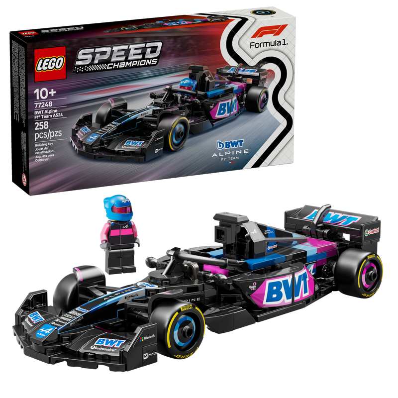 LEGO Speed Champions 77248 Voiture de course A524 de l'équipe F1 Alpine BWT