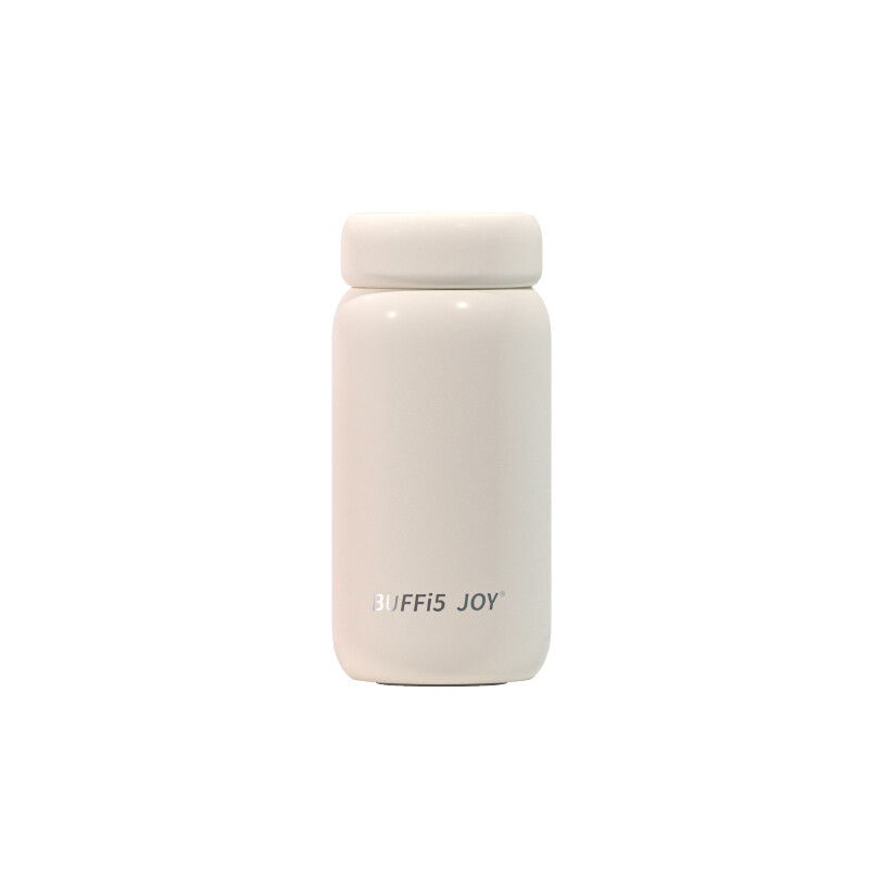 BUFFi5 JOY 316 Mini-Tragkannen-Becher aus Edelstahl, 200 ml, Weiß