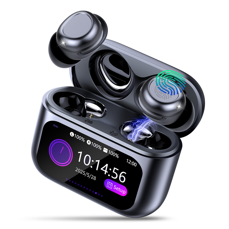ZYHKON Bluetooth-Kopfhörer mit HiFi-Sound/5 EQ-Modi/ENC-Geräuschunterdrückung, kabellose Ohrhörer für Seitenschläfer