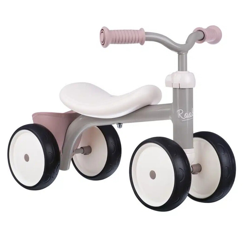 Smoby Rookie - Porteur en métal rose