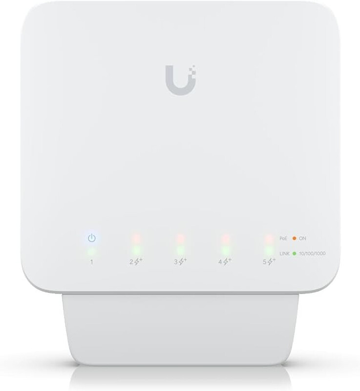 Ubiquiti UniFi Switch Flex (USW-Flex) 5-Port Gigabit PoE+ Outdoor Managed Switch, 46 W