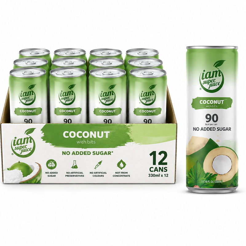 I am Super Juice Kokoswater 12 x 330 ml (Doos)