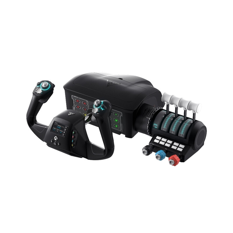 Turtle Beach VelocityOne Flight Système de contrôle universel Filaire - Rotation manche 180° & Manette des gaz modulaire & Affichage de gestion de vol - Xbox Series X|S, Windows 10/11 - Noir