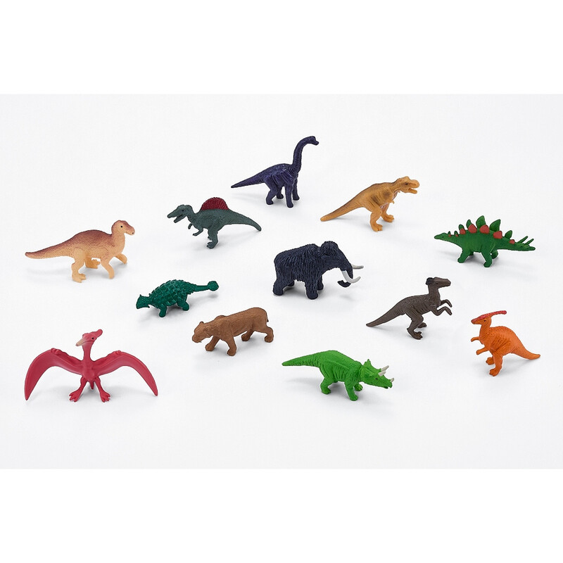 MOJO Prehistoric Life 12 Piece Assorted Animal Toy Tube for Kids - Dinosaur and Prehistoric Creature Figure Playset