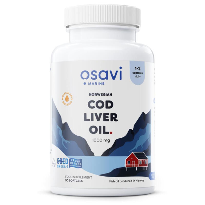 Cod Liver Oil Omega 3 Lemon 1000 mg - 90 Softgels