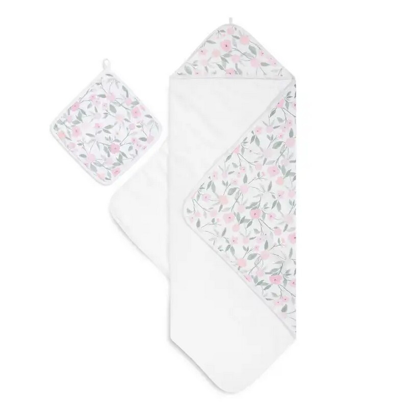 Muslin Backed Hooded Towel Set Ma Fleur-Garden Party