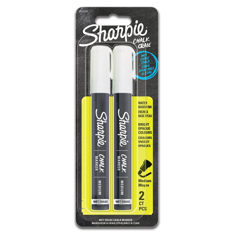 Wet Erase Chalk Markers White, Pack of 2