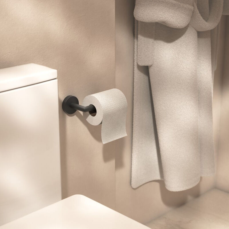 Epsom Flexi-Fix Toilet Roll Holder - Black
