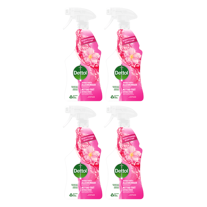 Dettol Spray nettoyant multi-usages - Fleur de cerisier - 4 x 750 ml