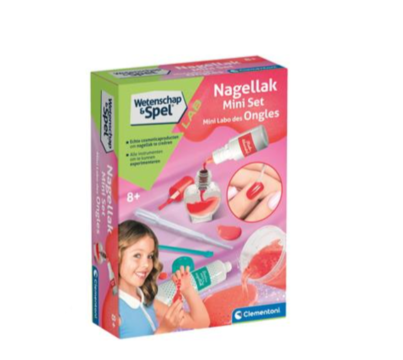 Clementoni mini laboratorium nagellak maakset - roze, model 56199