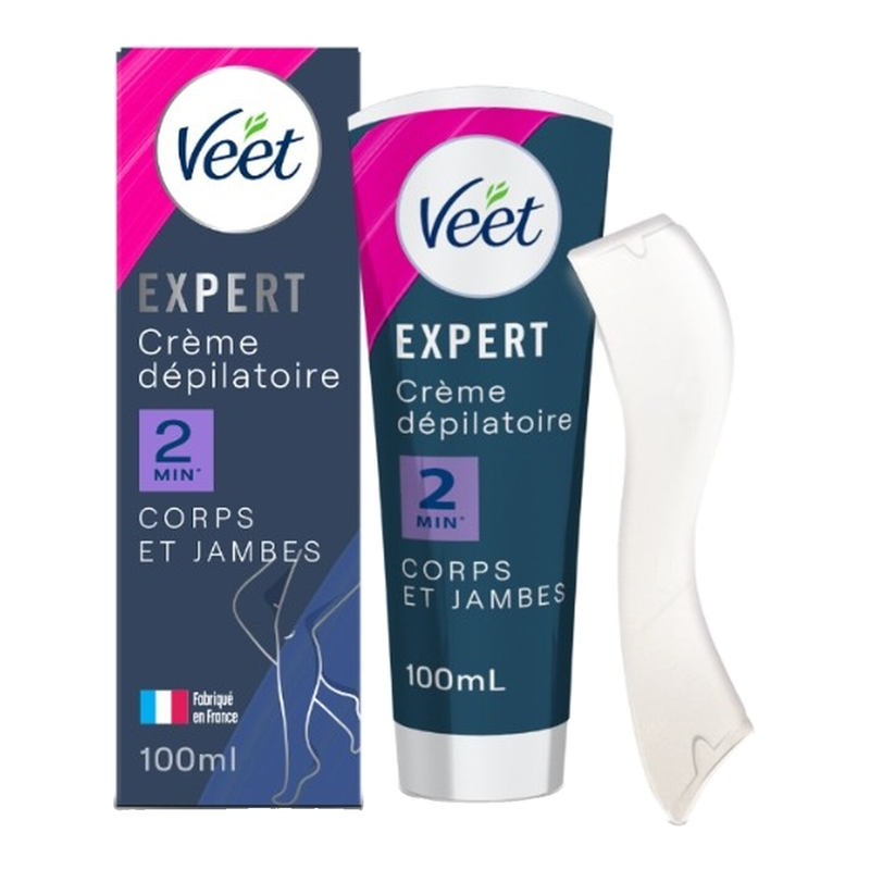 Crème Dépilatoire Corps Et Jambes Peau Sensible Beurre De Karité Poils Tenaces Veet Le Flacon De 100ml
