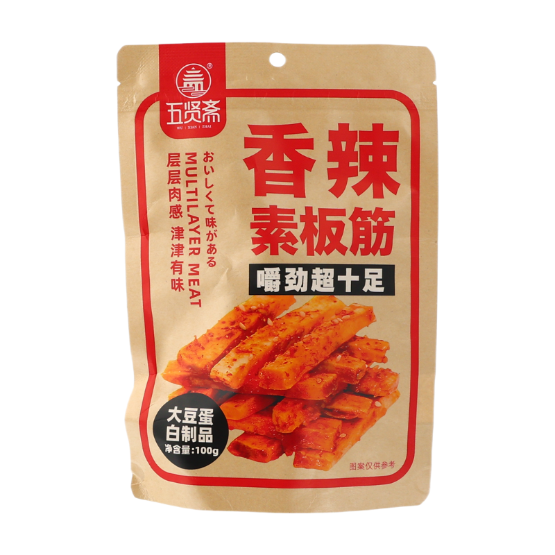 Wuxianzhai Vegetarian Tendon Spicy Flavor 100G
