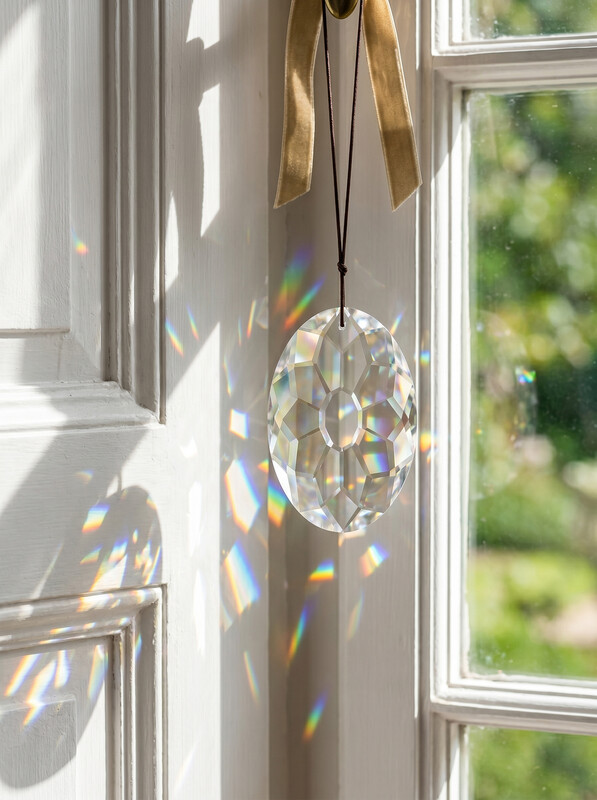 Ju7cer 1 stuk kristallen windgong - Hangende prisma-hanger, boom des levens hangdecoratie, raamornament, tuinlichtvangster voor bruiloften, kerst must-have