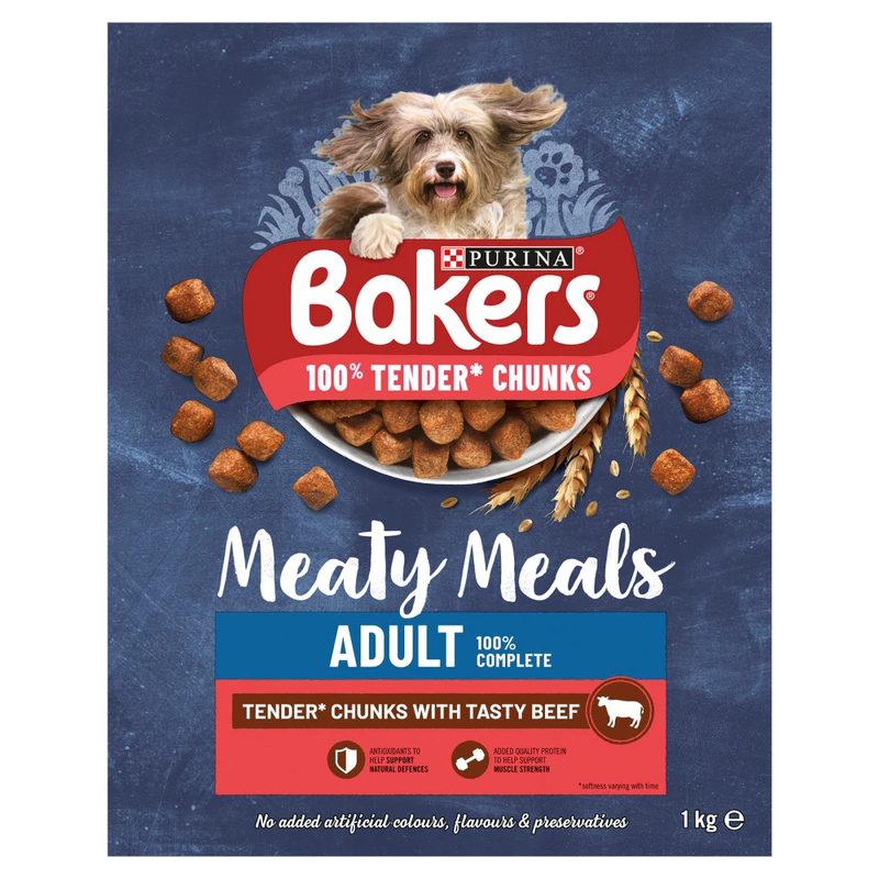 Meaty Meals Adult Dog Food with Beef 1kg