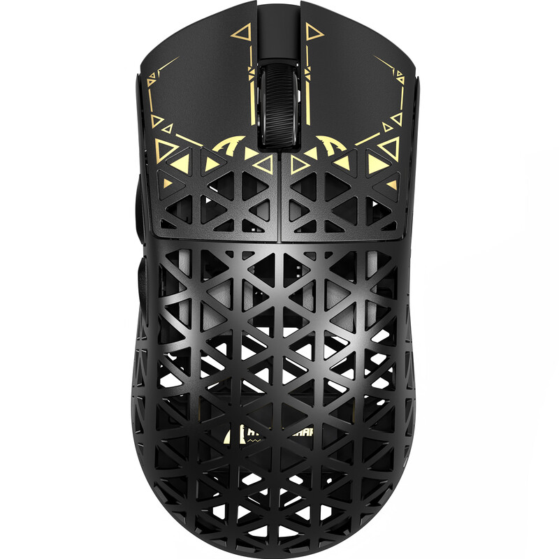 ATTACK SHARK R5 ULTRA Carbonfaser Kabellose 8K PAW3950MAX Gaming-Maus, Inklusive Anti-Rutsch-Grip-Tape, Schwarz
