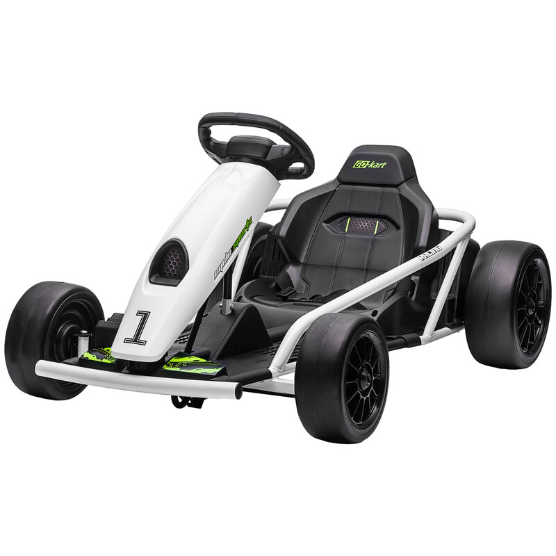 370-303V70WT HOMCOM 24V Electric Go Kart for Kids, Ride-On Racing Go Kart with Drift