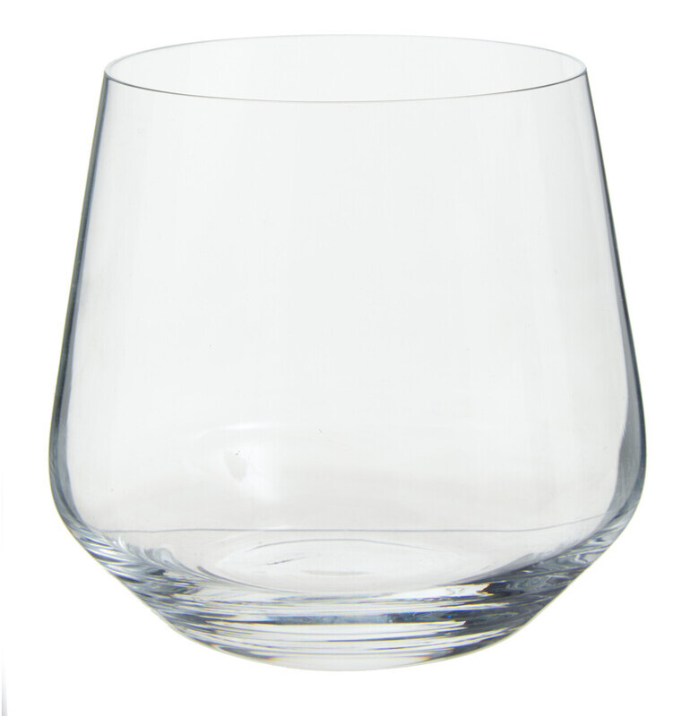 Sleek Set of 4 Lead Free Crystal Tumblers, Modern Design Small Tumblers For Kitchen,