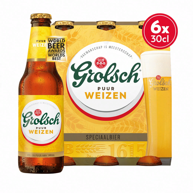 Grolsch Weizen Bier - 6 x 300 ml