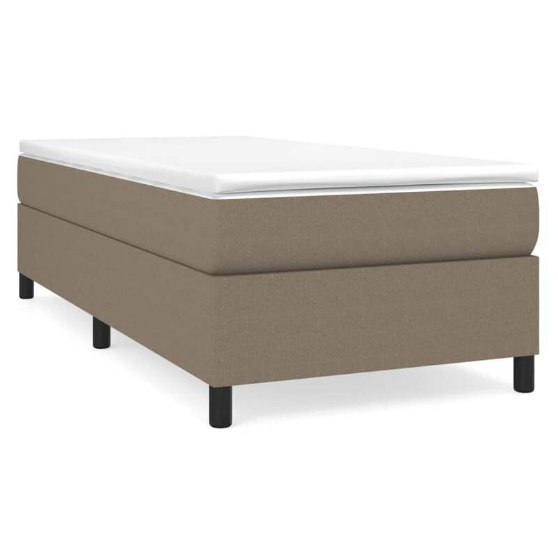 vidaXL Boxspringbettgestell Taupe 90 ×200 cm Stoff