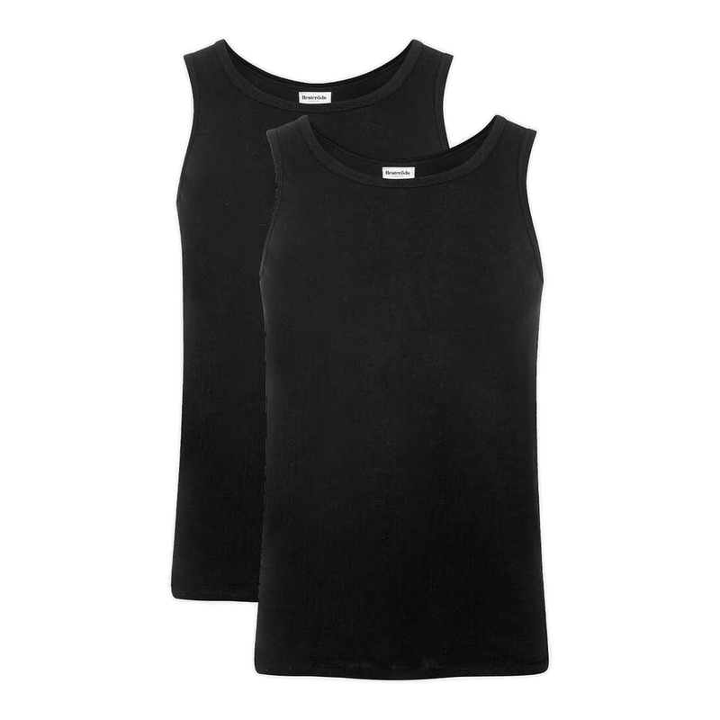 Resteröds ORIGINAL Ripp-Tanktop 2er-Pack GOTS Schwarz