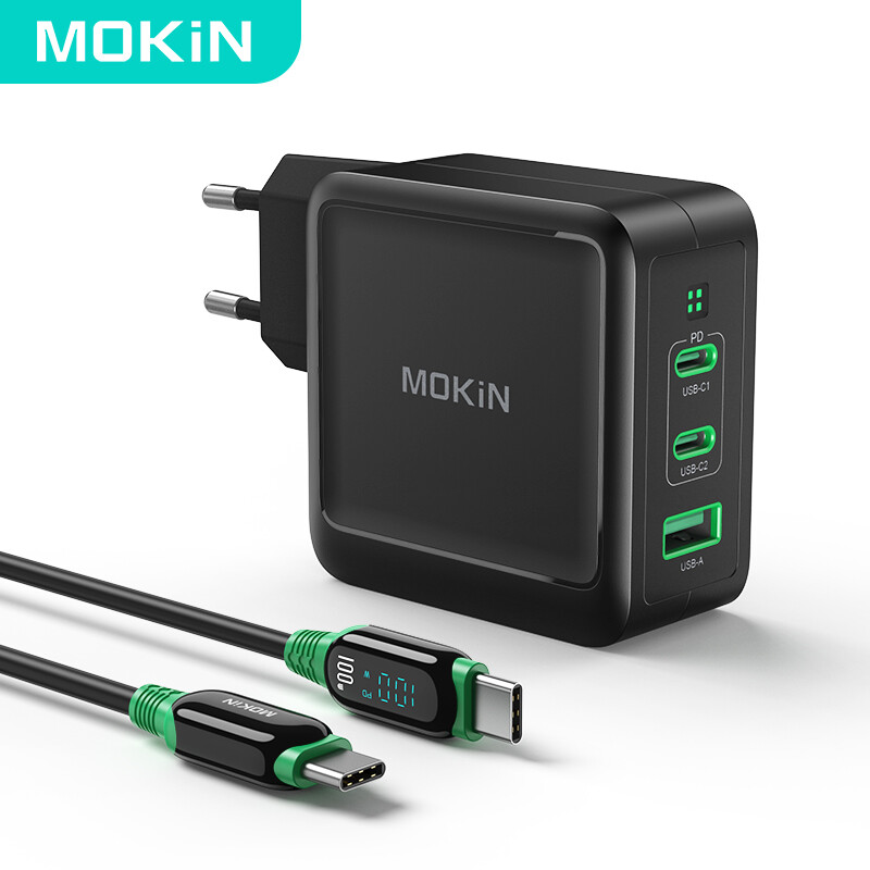 MOKiN PD 100 W GaN Snellader 2C1A