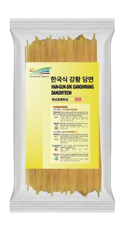 Colorful Manor Koreaanse stijl Kurkuma glasnoedels 200 g